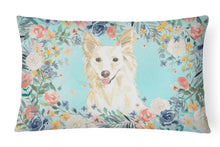 Load image into Gallery viewer, White Collie Canvas Fabric Decorative Pillow CK3403PW1216