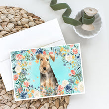 Load image into Gallery viewer, Airedale Terrier Greeting Cards -  Blank Note Cards – 8-Pack of Artist-Designed Cards with Envelopes