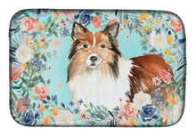 Load image into Gallery viewer, Sheltie Dish Drying Mat – Absorbent, Artistic Kitchen Essentials CK3411DDM