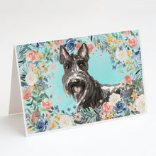 Load image into Gallery viewer, Scottish Terrier Greeting Cards -  Blank Note Cards – 8-Pack of Artist-Designed Cards with Envelopes