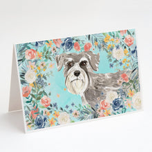 Load image into Gallery viewer, Schnauzer #1 Greeting Cards -  Blank Note Cards – 8-Pack of Artist-Designed Cards with Envelopes