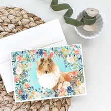 Load image into Gallery viewer, Collie Greeting Cards -  Blank Note Cards – 8-Pack of Artist-Designed Cards with Envelopes