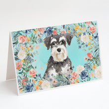 Load image into Gallery viewer, Schnauzer #2 Greeting Cards -  Blank Note Cards – 8-Pack of Artist-Designed Cards with Envelopes