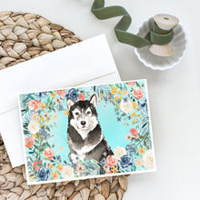 Load image into Gallery viewer, Alaskan Malamute Greeting Cards -  Blank Note Cards – 8-Pack of Artist-Designed Cards with Envelopes