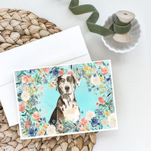 Load image into Gallery viewer, Catahoula Leopard Dog Greeting Cards -  Blank Note Cards – 8-Pack of Artist-Designed Cards with Envelopes