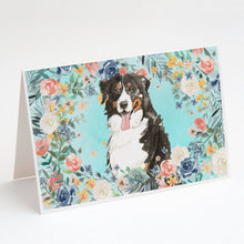 Load image into Gallery viewer, Bernese Mountain Dog Greeting Cards -  Blank Note Cards – 8-Pack of Artist-Designed Cards with Envelopes