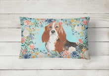 Load image into Gallery viewer, Basset Hound Canvas Fabric Decorative Pillow CK3437PW1216