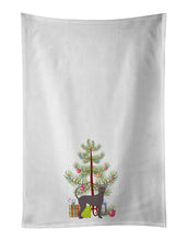 Load image into Gallery viewer, Abyssinian or African Hairless Dog Christmas Tree White Kitchen Towel Set of 2