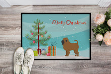 Load image into Gallery viewer, Tan Affenpinscher Christmas Tree Doormat - 24x36 Decorative Floor Mat – Indoor/Outdoor Rug with Artistic Flair CK3439JMAT