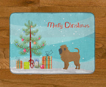 Load image into Gallery viewer, Tan Affenpinscher Christmas Tree Machine Washable Memory Foam Mat CK3439RUG