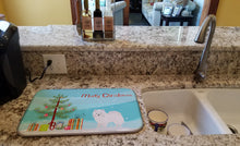 Load image into Gallery viewer, American Eskimo Christmas Tree Dish Drying Mat – Absorbent, Artistic Kitchen Essentials CK3441DDM