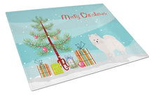 Load image into Gallery viewer, American Eskimo Christmas Tree Glass Cutting Boards – Durable, Decorative Kitchen Art Large CK3441LCB