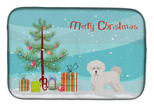 Load image into Gallery viewer, Bichon Frisé Christmas Tree Dish Drying Mat – Absorbent, Artistic Kitchen Essentials CK3445DDM