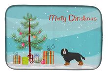Load image into Gallery viewer, Cavalier King Charles Spaniel Tricolor Christmas Tree Dish Drying Mat – Absorbent, Artistic Kitchen Essentials CK3446DDM