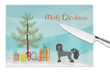 Load image into Gallery viewer, Chinese Crested Christmas Tree Glass Cutting Boards – Durable, Decorative Kitchen Art Large CK3447LCB