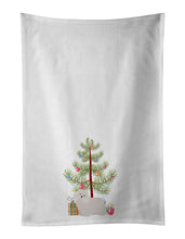 Load image into Gallery viewer, Coton de Tulear Christmas Tree White Kitchen Towel Set of 2