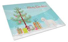 Load image into Gallery viewer, Cyprus Poodle Christmas Tree Glass Cutting Boards – Durable, Decorative Kitchen Art Large CK3449LCB