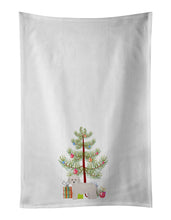 Load image into Gallery viewer, Cyprus Poodle Christmas Tree White Kitchen Towel Set of 2