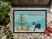 Load image into Gallery viewer, Black and White Elo dog Christmas Tree Doormat - 18x27 Decorative Floor Mat – Indoor/Outdoor Rug with Artistic Flair CK3452MAT