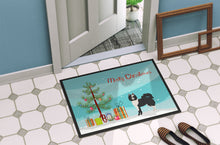 Load image into Gallery viewer, Black and White Elo dog Christmas Tree Doormat - 18x27 Decorative Floor Mat – Indoor/Outdoor Rug with Artistic Flair CK3452MAT