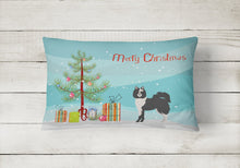 Load image into Gallery viewer, Black and White Elo dog Christmas Tree Canvas Fabric Decorative Pillow CK3452PW1216