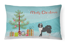 Load image into Gallery viewer, Black and White Elo dog Christmas Tree Canvas Fabric Decorative Pillow CK3452PW1216