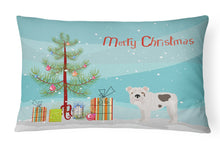 Load image into Gallery viewer, Bulldog, English Bulldog Christmas Tree Canvas Fabric Decorative Pillow CK3453PW1216