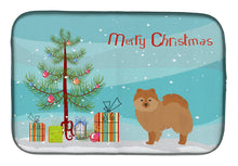 Load image into Gallery viewer, German Spitz Christmas Tree Dish Drying Mat – Absorbent, Artistic Kitchen Essentials CK3456DDM