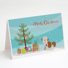 Load image into Gallery viewer, Havanese Christmas Tree Greeting Cards -  Blank Note Cards – 8-Pack of Artist-Designed Cards with Envelopes