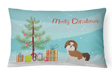 Load image into Gallery viewer, Imperial Shih Tzu Christmas Tree Canvas Fabric Decorative Pillow CK3459PW1216
