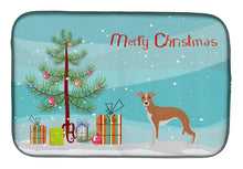 Load image into Gallery viewer, Italian Greyhound Christmas Tree Dish Drying Mat – Absorbent, Artistic Kitchen Essentials CK3460DDM