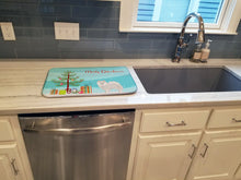 Load image into Gallery viewer, Japanese Spitz Christmas Tree Dish Drying Mat – Absorbent, Artistic Kitchen Essentials CK3463DDM
