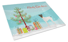Load image into Gallery viewer, Japanese Terrier Christmas Tree Glass Cutting Boards – Durable, Decorative Kitchen Art Large CK3464LCB