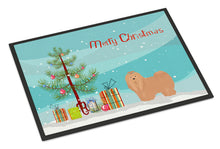 Load image into Gallery viewer, Tan Lhasa Apso Christmas Tree Doormat - 24x36 Decorative Floor Mat – Indoor/Outdoor Rug with Artistic Flair CK3468JMAT