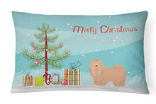 Load image into Gallery viewer, Tan Lhasa Apso Christmas Tree Canvas Fabric Decorative Pillow CK3468PW1216