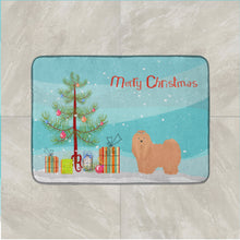 Load image into Gallery viewer, Tan Lhasa Apso Christmas Tree Machine Washable Memory Foam Mat CK3468RUG