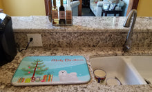 Load image into Gallery viewer, White Lhasa Apso Christmas Tree Dish Drying Mat – Absorbent, Artistic Kitchen Essentials CK3469DDM