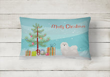 Load image into Gallery viewer, White Lhasa Apso Christmas Tree Canvas Fabric Decorative Pillow CK3469PW1216
