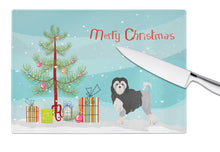 Load image into Gallery viewer, Löwchen or Little Lion Dog Christmas Tree Glass Cutting Boards – Durable, Decorative Kitchen Art Large CK3470LCB