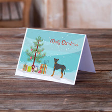 Load image into Gallery viewer, Manchester Terrier Christmas Tree Greeting Cards -  Blank Note Cards – 8-Pack of Artist-Designed Cards with Envelopes