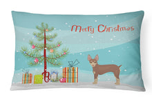 Load image into Gallery viewer, Miniature Fox Terrier Christmas Tree Canvas Fabric Decorative Pillow CK3474PW1216