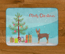 Load image into Gallery viewer, Miniature Fox Terrier Christmas Tree Machine Washable Memory Foam Mat CK3474RUG