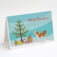 Load image into Gallery viewer, Nordic Spitz Christmas Tree Greeting Cards -  Blank Note Cards – 8-Pack of Artist-Designed Cards with Envelopes