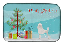 Load image into Gallery viewer, Miniature Poodle Christmas Tree Dish Drying Mat – Absorbent, Artistic Kitchen Essentials CK3478DDM