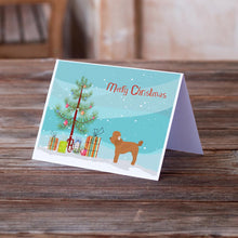 Load image into Gallery viewer, Toy Poodle Christmas Tree Greeting Cards -  Blank Note Cards – 8-Pack of Artist-Designed Cards with Envelopes