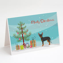 Load image into Gallery viewer, Prague Ratter Christmas Tree Greeting Cards -  Blank Note Cards – 8-Pack of Artist-Designed Cards with Envelopes