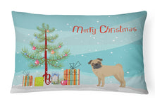 Load image into Gallery viewer, Pug Christmas Tree Canvas Fabric Decorative Pillow CK3481PW1216
