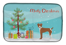 Load image into Gallery viewer, Rat Terrier Christmas Tree Dish Drying Mat – Absorbent, Artistic Kitchen Essentials CK3482DDM
