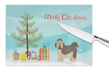 Load image into Gallery viewer, Russian Tsvetnaya Bolonka Lap Dog  Christmas Tree Glass Cutting Boards – Durable, Decorative Kitchen Art Large CK3483LCB
