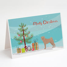Load image into Gallery viewer, Shar Pei Christmas Tree Greeting Cards -  Blank Note Cards – 8-Pack of Artist-Designed Cards with Envelopes